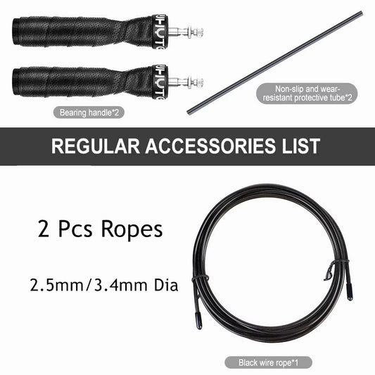 Weighted Jump Rope Skipping Rope Tangle-Free Speed Rope with Ball Bearings for Exercise Fitness Adjustable Rapid Speed Jump Rope
